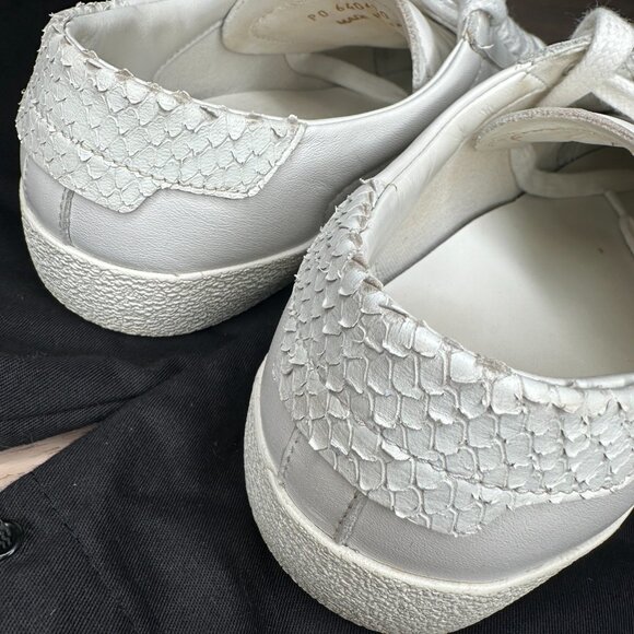 Saint Laurent Court Classic Python Low-Top 'White'| Womens: 38 - Picture 7 of 16